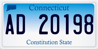 CT license plate AD20198
