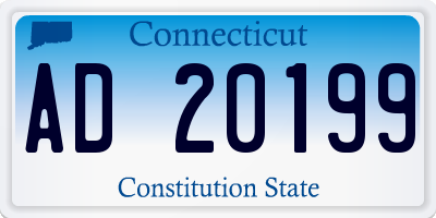 CT license plate AD20199