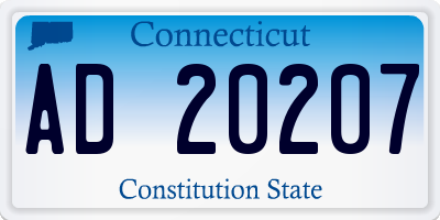 CT license plate AD20207