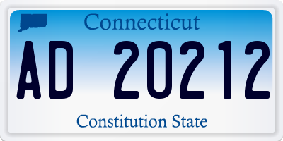 CT license plate AD20212