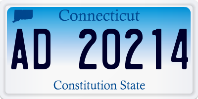 CT license plate AD20214