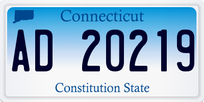 CT license plate AD20219