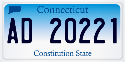 CT license plate AD20221