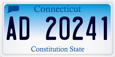 CT license plate AD20241