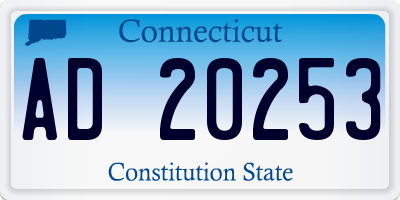 CT license plate AD20253