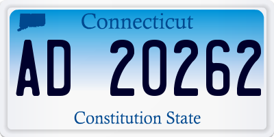 CT license plate AD20262