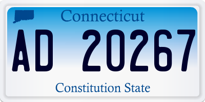 CT license plate AD20267