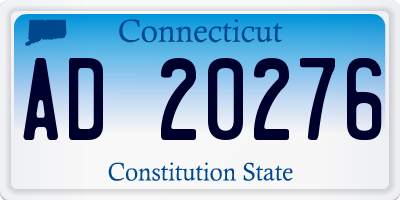 CT license plate AD20276