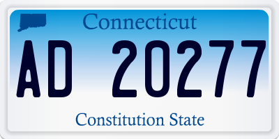 CT license plate AD20277