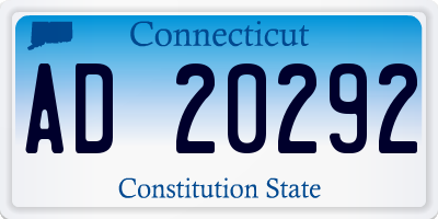 CT license plate AD20292