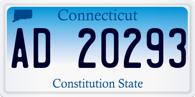 CT license plate AD20293