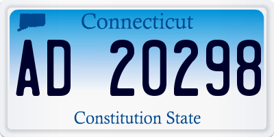 CT license plate AD20298