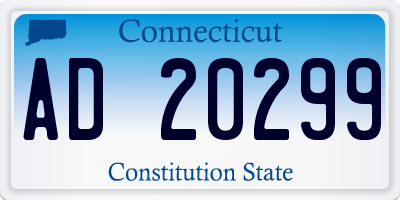 CT license plate AD20299