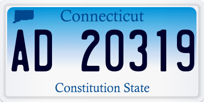 CT license plate AD20319