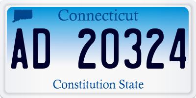 CT license plate AD20324