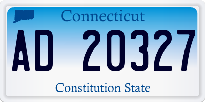 CT license plate AD20327