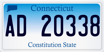 CT license plate AD20338