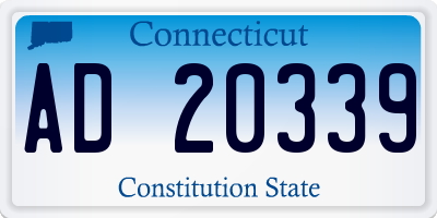 CT license plate AD20339