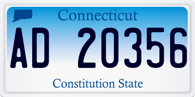 CT license plate AD20356