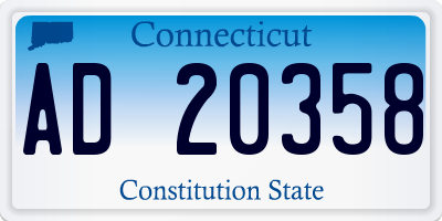 CT license plate AD20358