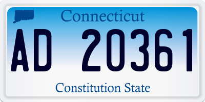 CT license plate AD20361