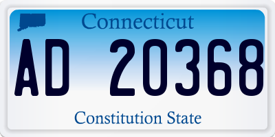 CT license plate AD20368