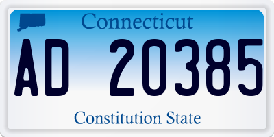 CT license plate AD20385