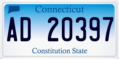 CT license plate AD20397