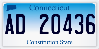 CT license plate AD20436