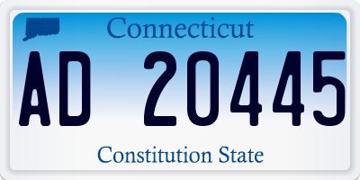 CT license plate AD20445