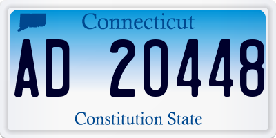 CT license plate AD20448