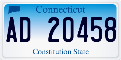 CT license plate AD20458