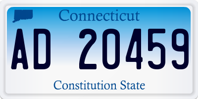 CT license plate AD20459