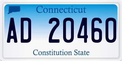 CT license plate AD20460
