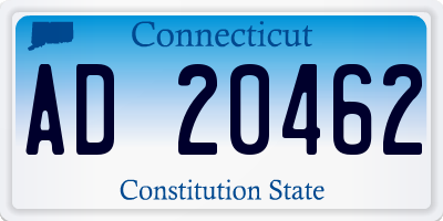 CT license plate AD20462