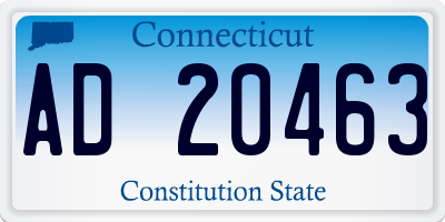 CT license plate AD20463