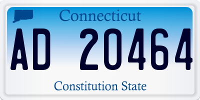 CT license plate AD20464
