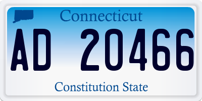 CT license plate AD20466