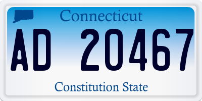 CT license plate AD20467