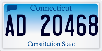 CT license plate AD20468