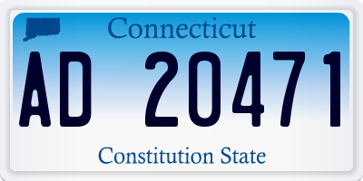 CT license plate AD20471