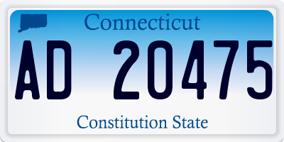CT license plate AD20475