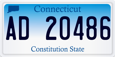 CT license plate AD20486