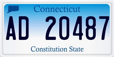 CT license plate AD20487