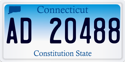 CT license plate AD20488