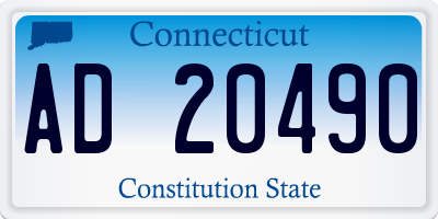 CT license plate AD20490