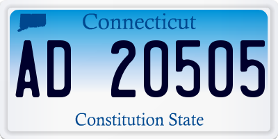 CT license plate AD20505