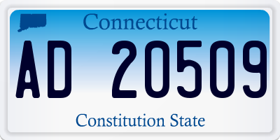 CT license plate AD20509
