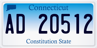 CT license plate AD20512