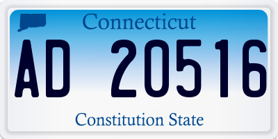 CT license plate AD20516